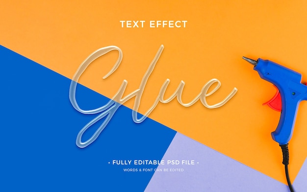 Glue text effect design