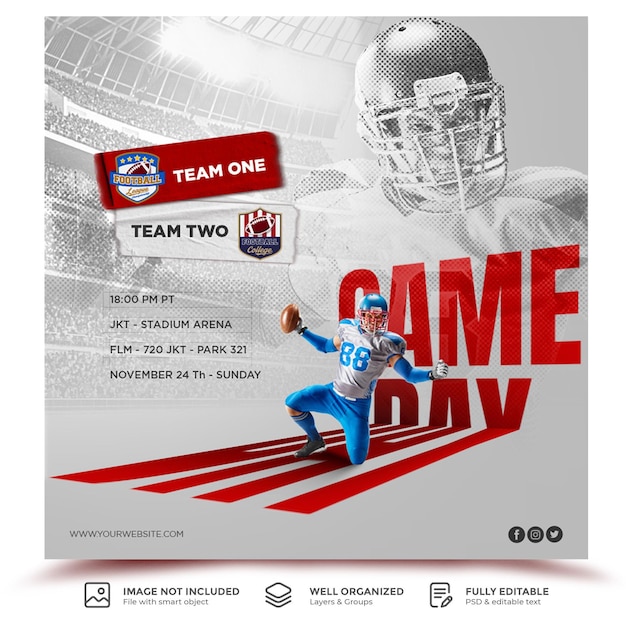 gmeday sports event social media post template