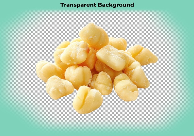 Gnocchi isolated on transparent background