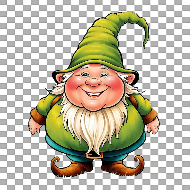 PSD gnome cartoon isolated on transparent background