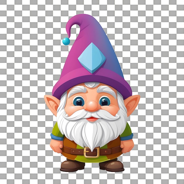 Gnome Cartoon isolated on transparent background