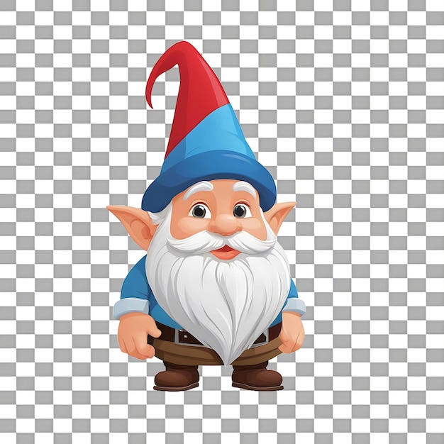 Gnome Cartoon isolated on transparent background