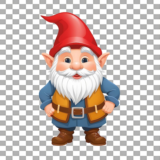 Gnome Cartoon isolated on transparent background