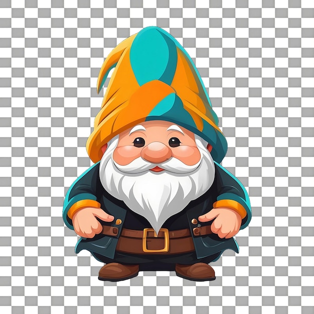 Gnome Cartoon isolated on transparent background