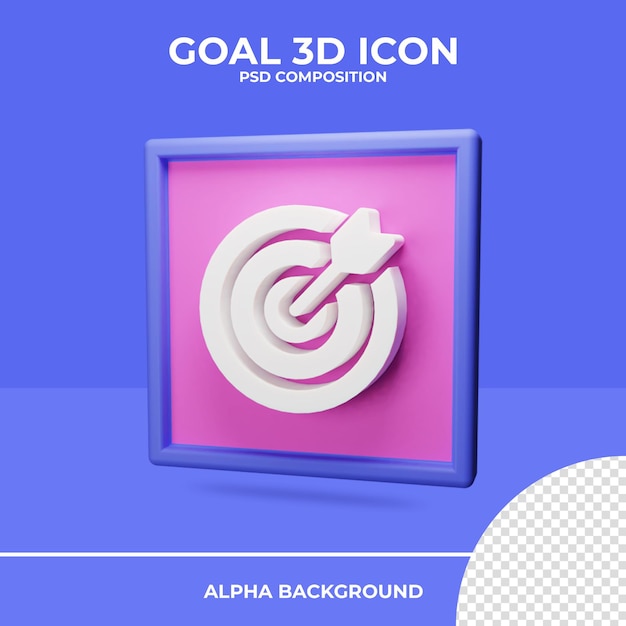 goal 3d rendering icon rendering  