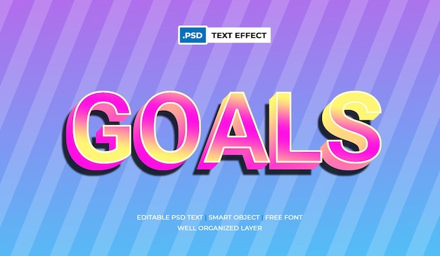 Goals text effect