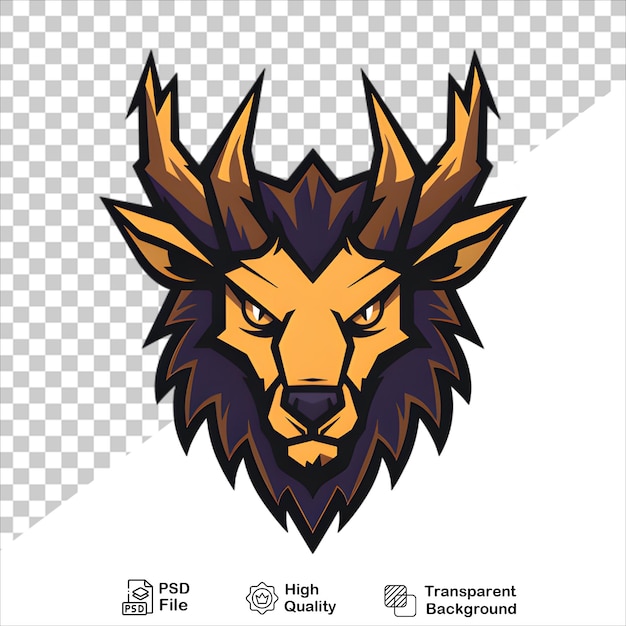 PSD goat gaming logo design isolated on transparent