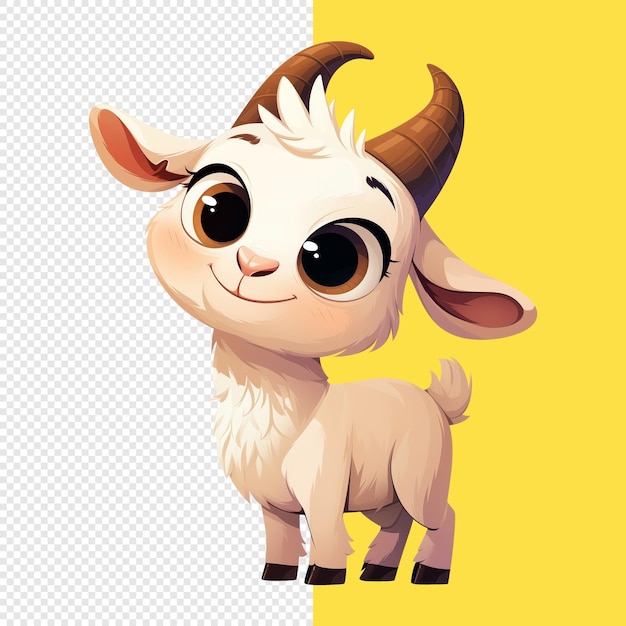 PSD goat sheep cartoon character illustration