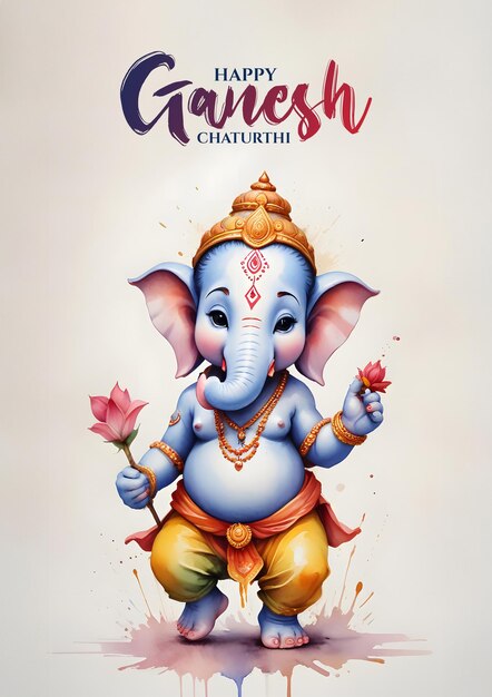 PSD god ganesha festival creative psd template design