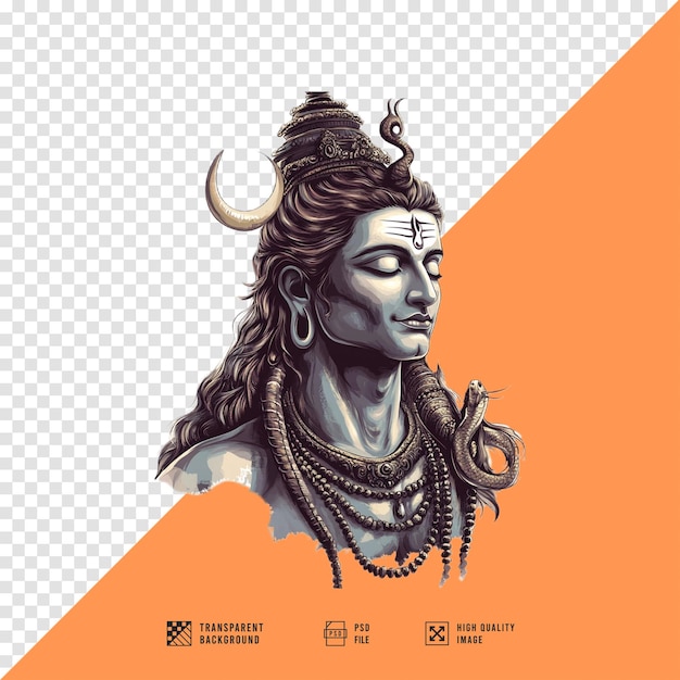 PSD god shiva image without background hd quality