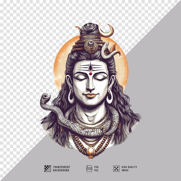 PSD god shiva image without background hd quality