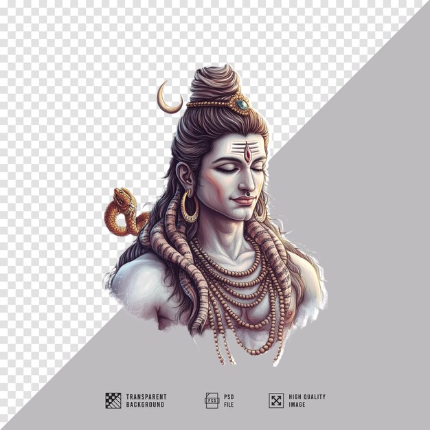 PSD god shiva image without background hd quality