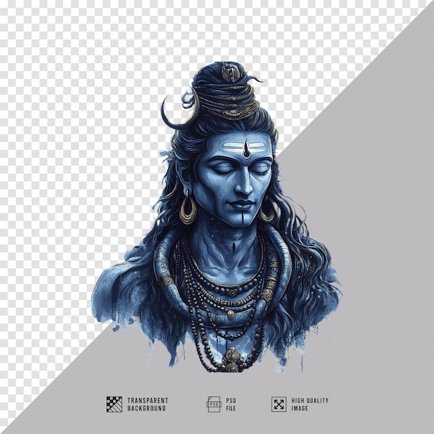 PSD god shiva image without background hd quality