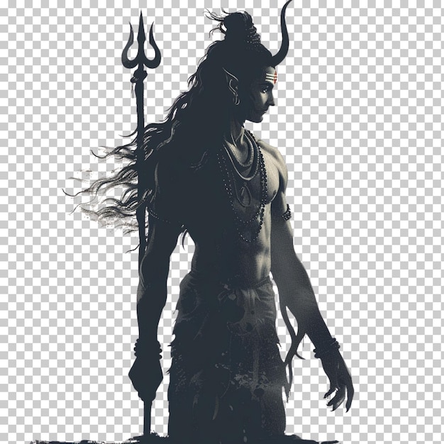 PSD god shiva isolated on transparent background