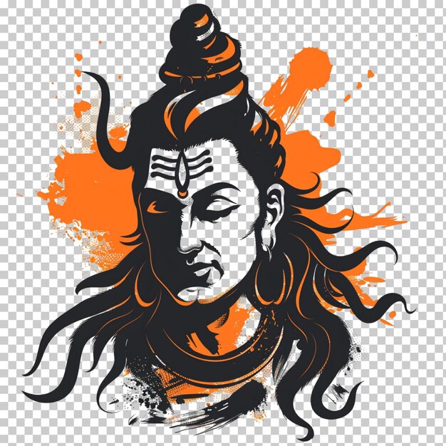 PSD god shiva isolated on transparent background