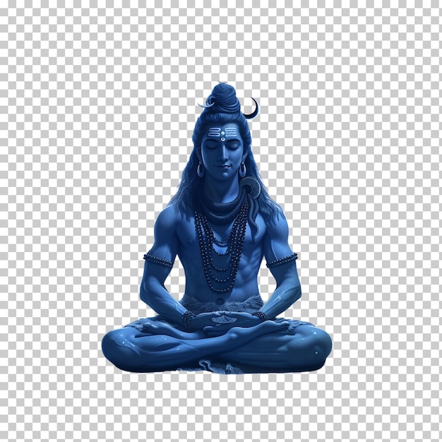 PSD god shiva isolated on transparent background