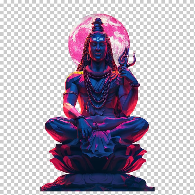 PSD god shiva isolated on transparent background