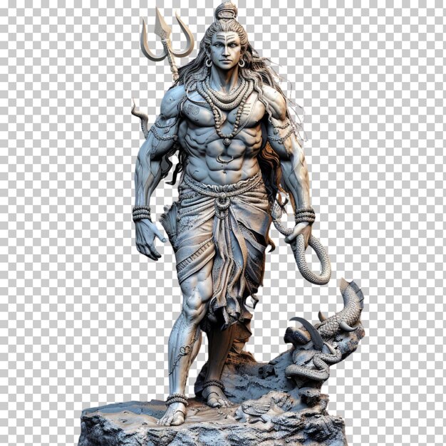 PSD god shiva isolated on transparent background