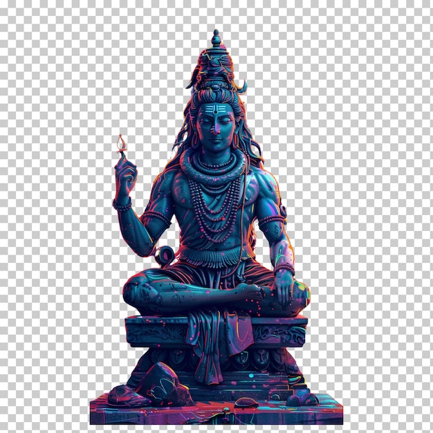 God shiva isolated on transparent background