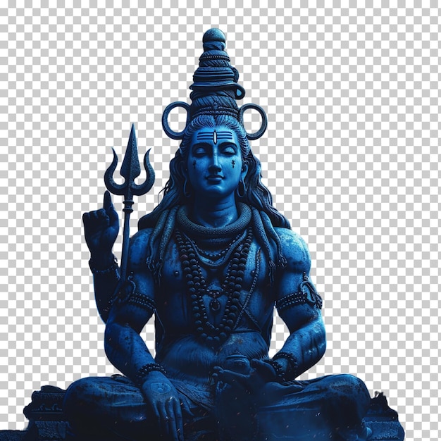 God shiva isolated on transparent background