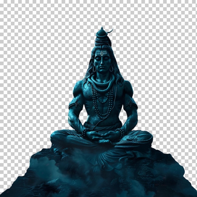 God shiva isolated on transparent background