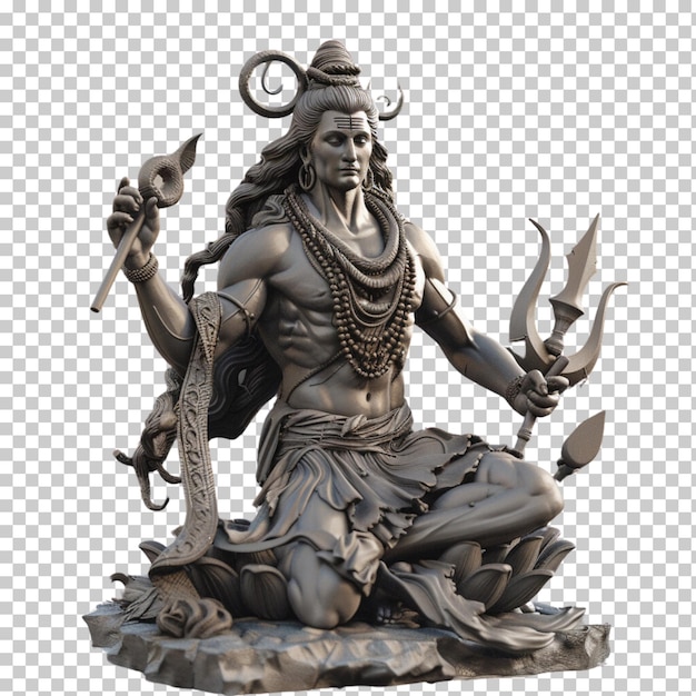 PSD god shiva isolated on transparent background