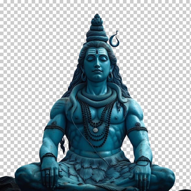 God shiva isolated on transparent background