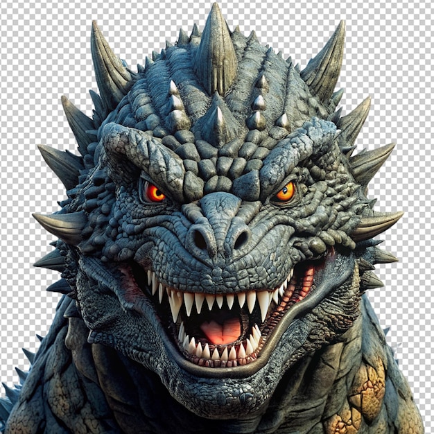 Godzilla on transparent background