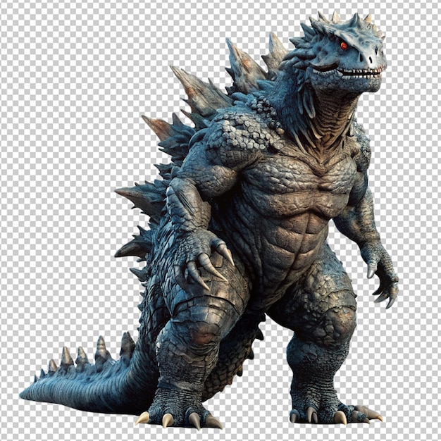 Godzilla on transparent background