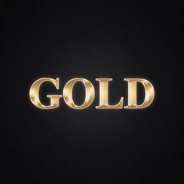 PSD gold 3d  tex and text style effect