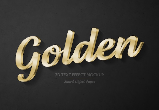 Gold 3D text effect