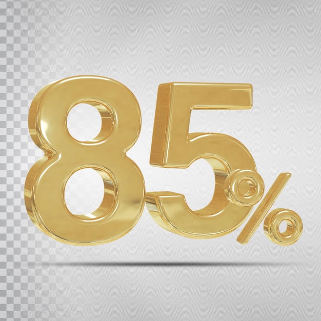 Gold 85 Percent luxury 3d render