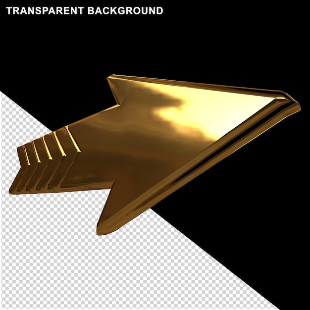 Gold Arrow 3d