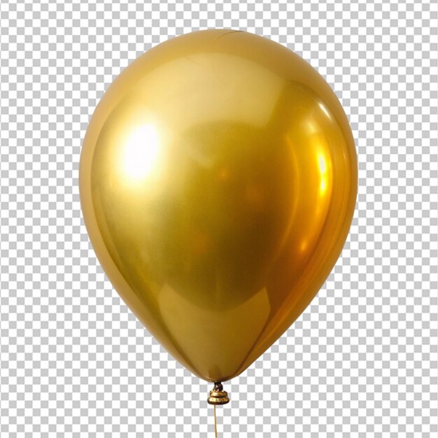 gold balloon on transparent