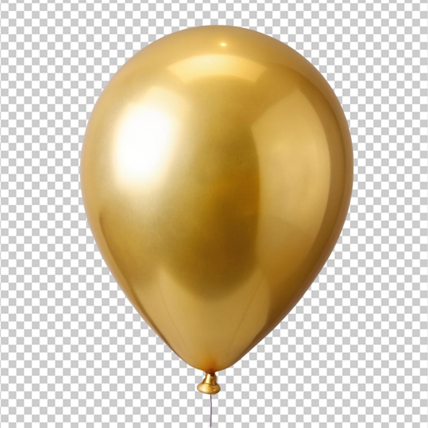 gold balloon on transparent