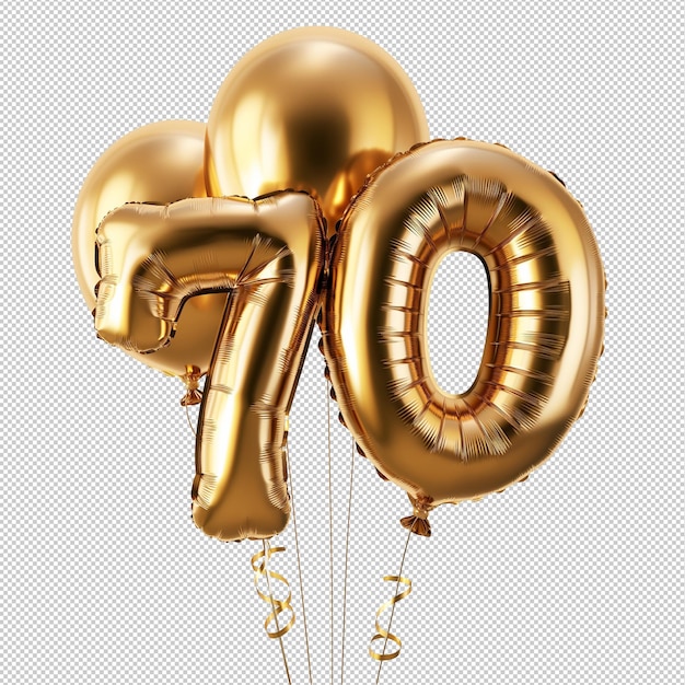 a gold balloon with the number 50 on it