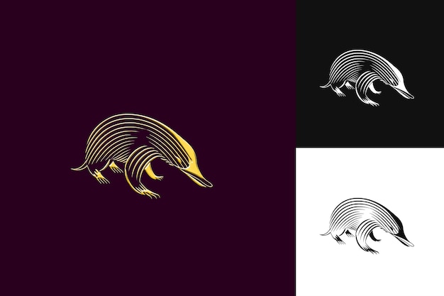 PSD a gold and black design of a beavers head