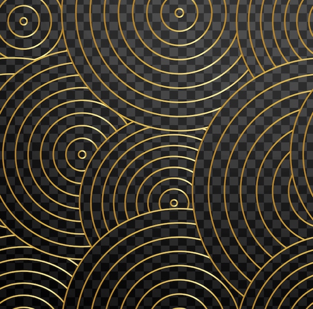 PSD a gold and black geometric design with circles and dots