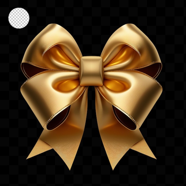 Gold bow and ribbon