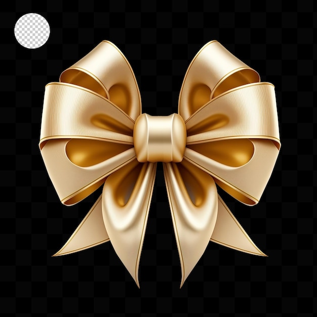 Gold bow and ribbon