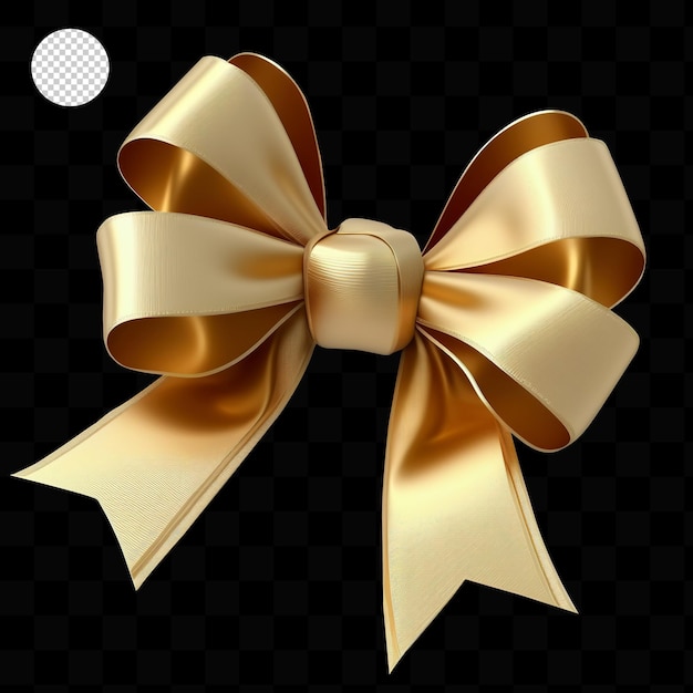 Gold bow and ribbon