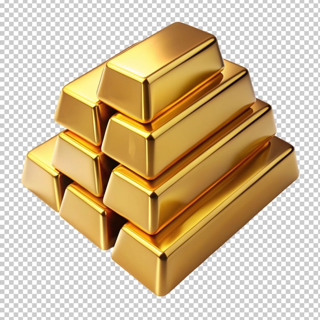 gold bullions isolated