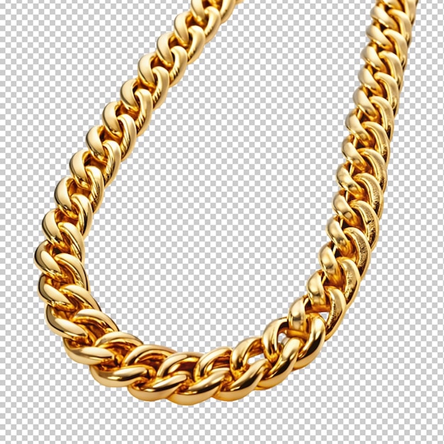 PSD gold chain with the letter c on a transparent background