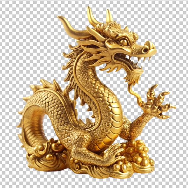 PSD gold chinese dragon