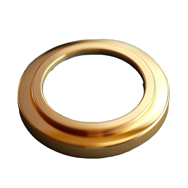 PSD a gold circular object with a white circle