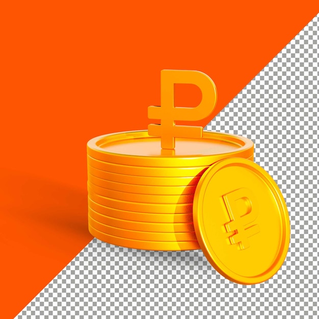 Gold coin 3d render