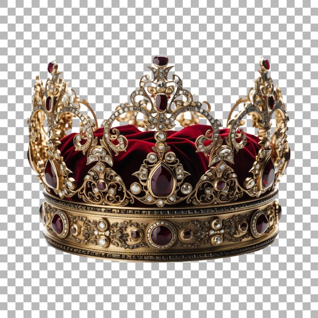 gold crown on transparent background