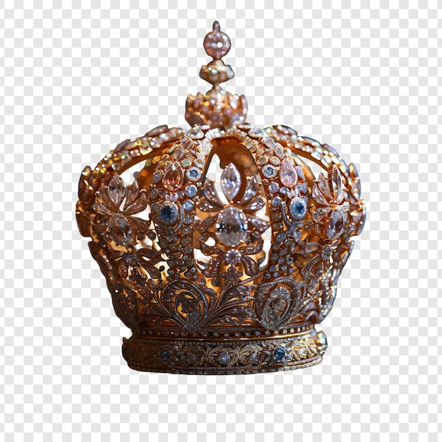 PSD a gold crown with a gold top and a black and white background