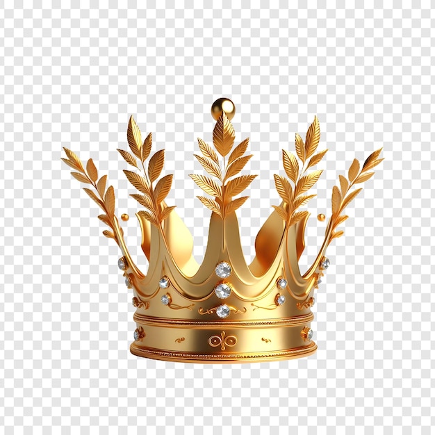 PSD a gold crown with the word crown on it