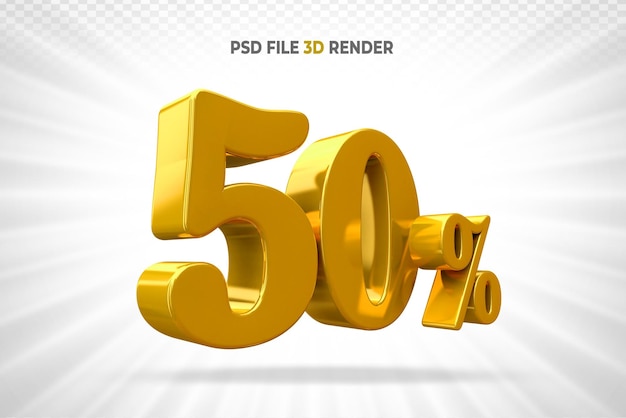 gold  discount 50 off 3D Render